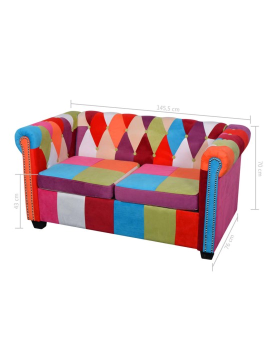2dílná sedací souprava chesterfield textil