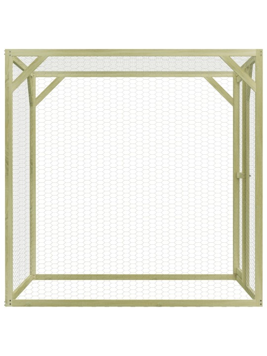 Klec pro kuřata 1,5 x 1,5 x 1,5 m impregnovaná borovice