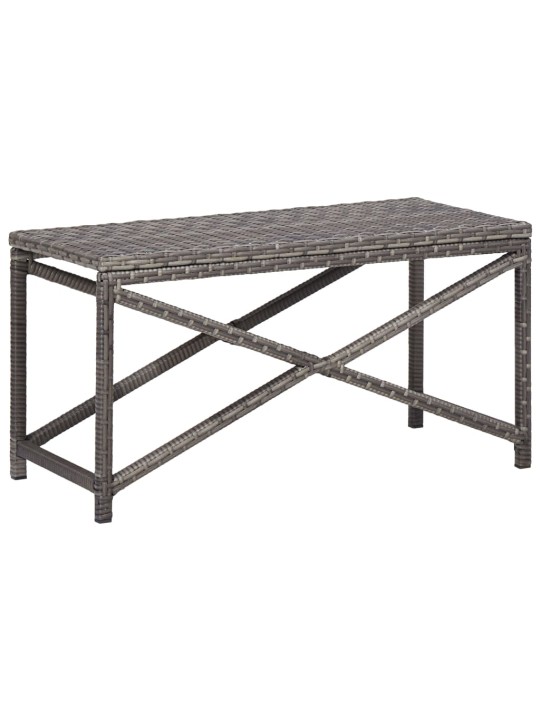 Zahradní lavice 80 cm polyratan šedá