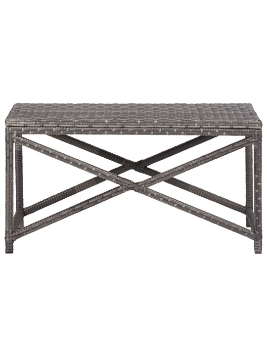 Zahradní lavice 80 cm polyratan šedá