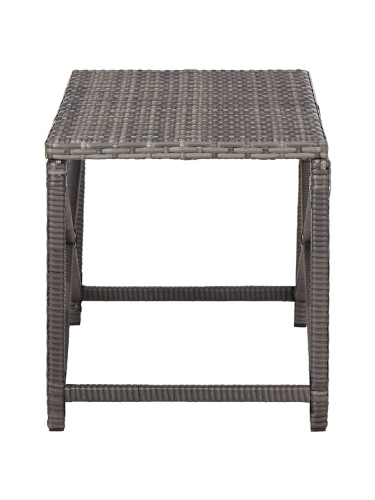 Zahradní lavice 80 cm polyratan šedá