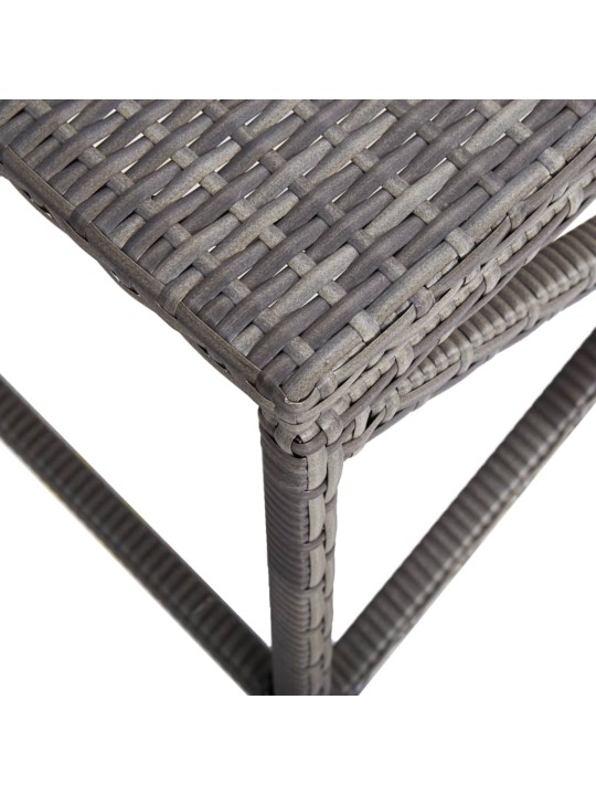 Zahradní lavice 80 cm polyratan šedá