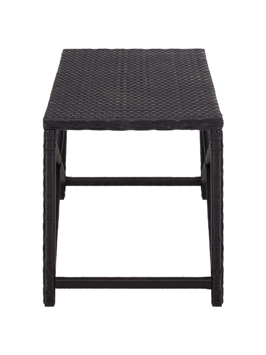 Zahradní lavice 120 cm polyratan černá