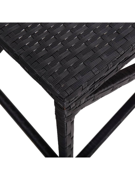 Zahradní lavice 120 cm polyratan černá