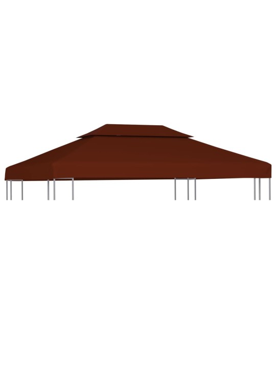 Dvojitá střecha na altán 310 g/m² 4 x 3 m cihlová