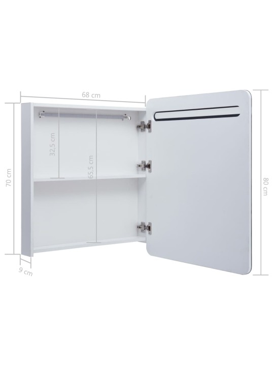 LED koupelnová skříňka se zrcadlem 68 x 9 x 80 cm