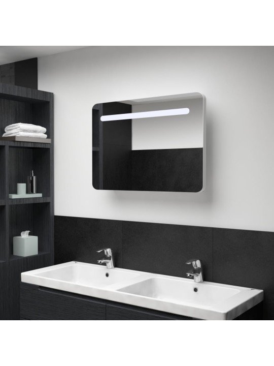LED koupelnová skříňka se zrcadlem 80 x 9,5 x 55 cm