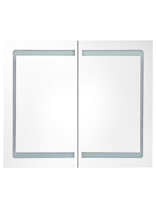 LED koupelnová skříňka se zrcadlem 80 x 12,2 x 68 cm