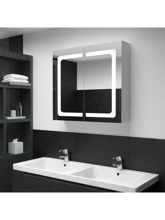 LED koupelnová skříňka se zrcadlem 80 x 12,2 x 68 cm