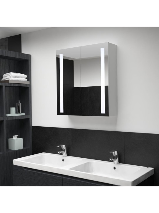 LED koupelnová skříňka se zrcadlem 60 x 14 x 62 cm