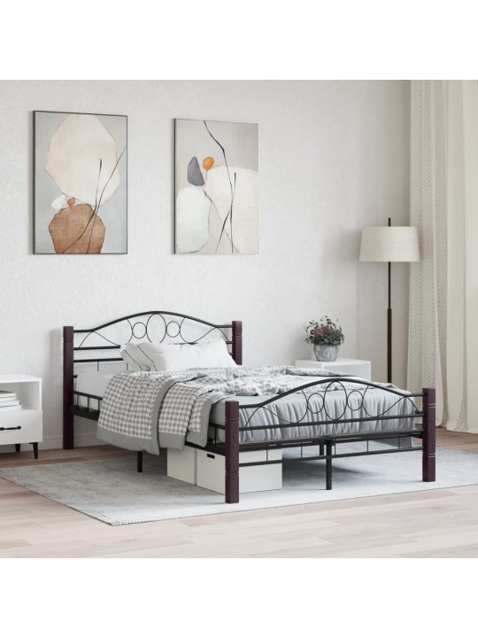 Rám postele černý kovový 120 x 200 cm