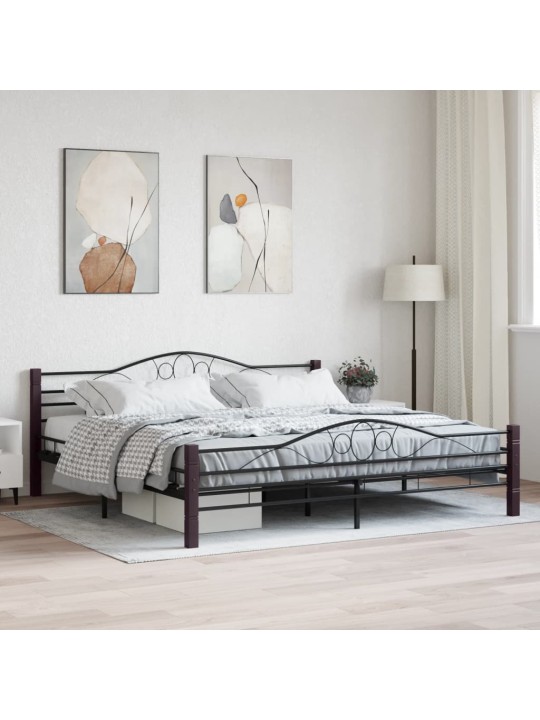 Rám postele černý kovový 180 x 200 cm