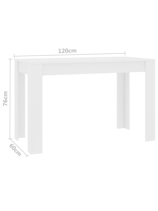 Jídelní stůl bílý 120 x 60 x 76 cm kompozitní dřevo