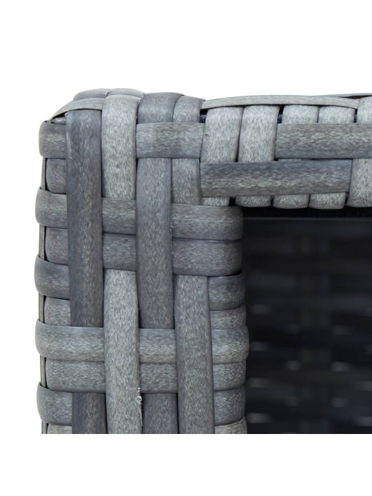 Schůdek k vířivce šedý polyratan 92 x 45 x 25 cm