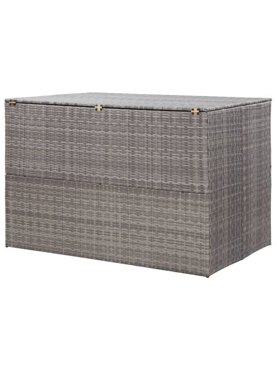 Zahradní úložný box šedý 150 x 100 x 100 cm polyratan