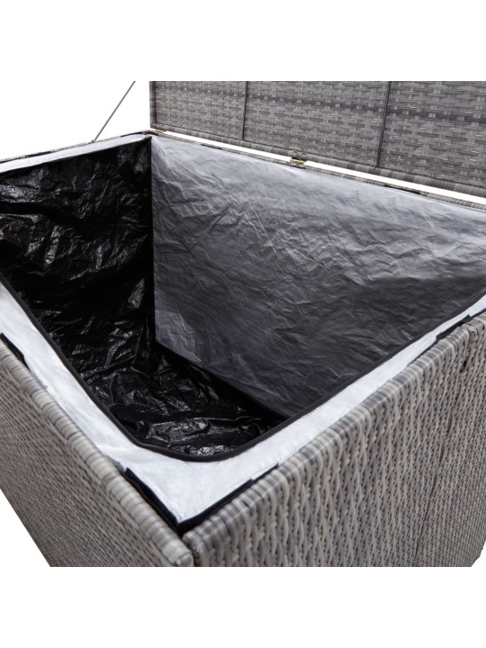 Zahradní úložný box šedý 150 x 100 x 100 cm polyratan