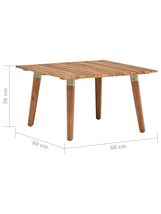 Zahradní konferenční stolek 60 x 60 x 36 cm masivní akácie