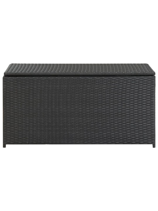 Zahradní úložný box polyratan 100 x 50 x 50 cm černý