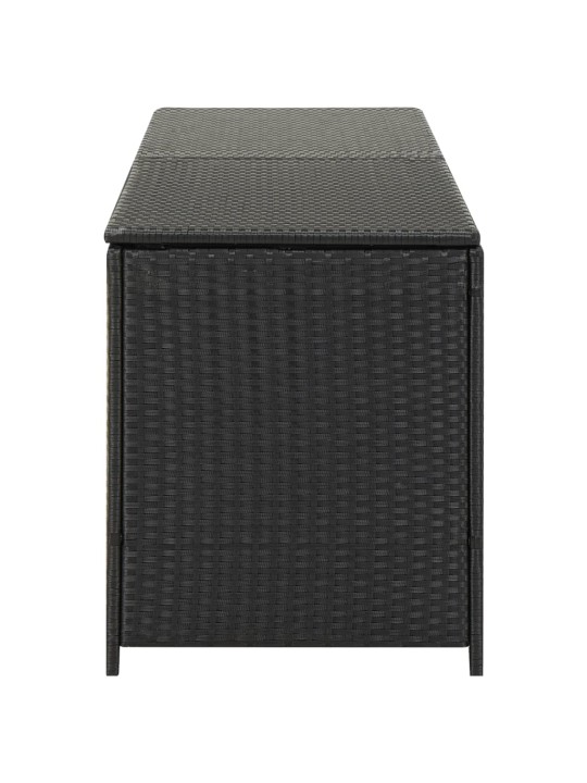 Zahradní úložný box polyratan 200 x 50 x 60 cm černý