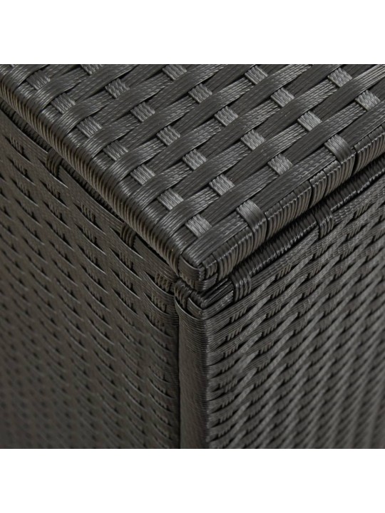 Zahradní úložný box polyratan 200 x 50 x 60 cm černý