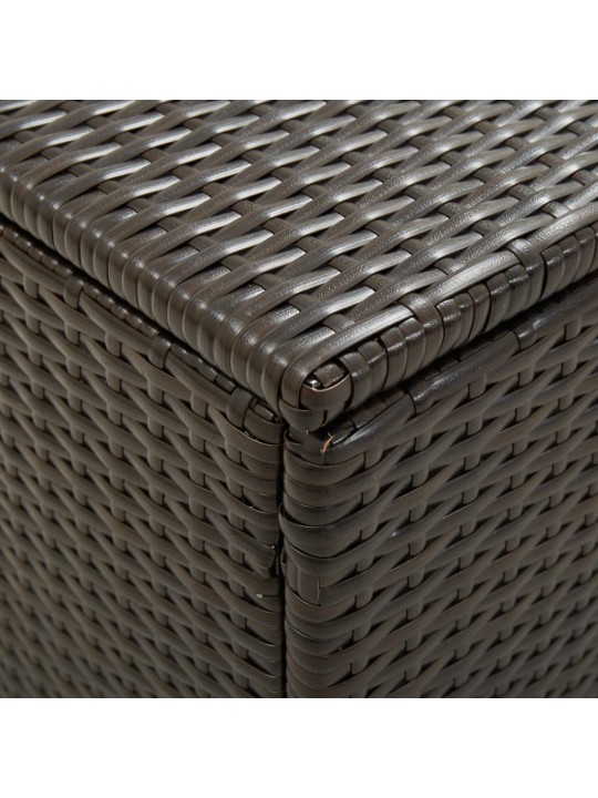 Zahradní úložný box polyratan 200 x 50 x 60 cm hnědý