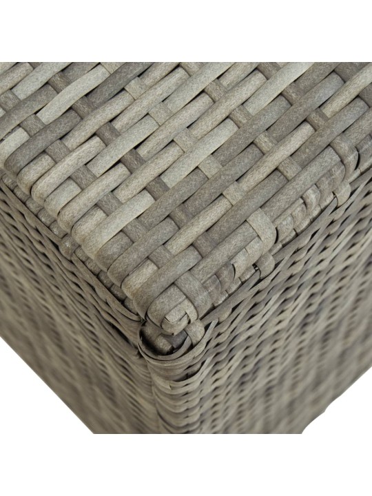Zahradní úložný box polyratan 200 x 50 x 60 cm šedý