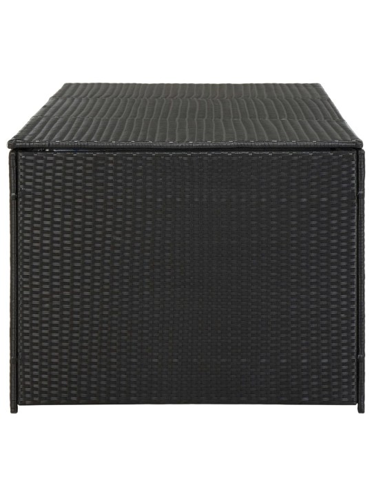 Zahradní úložný box polyratan 180 x 90 x 70 cm černý