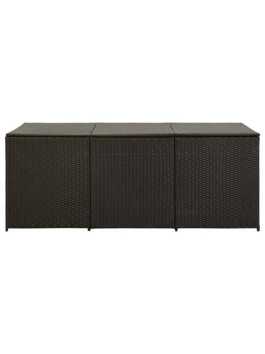 Zahradní úložný box polyratan 180 x 90 x 70 cm hnědý