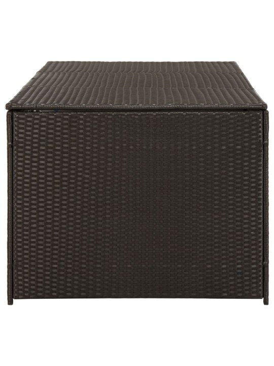 Zahradní úložný box polyratan 180 x 90 x 70 cm hnědý