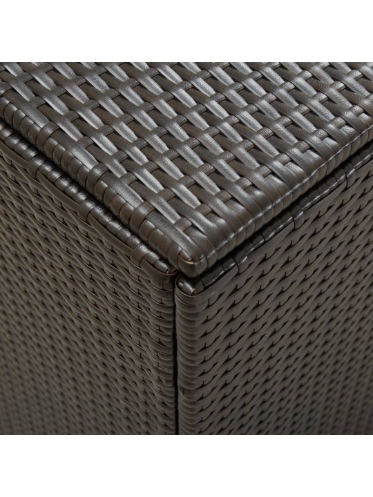 Zahradní úložný box polyratan 180 x 90 x 70 cm hnědý
