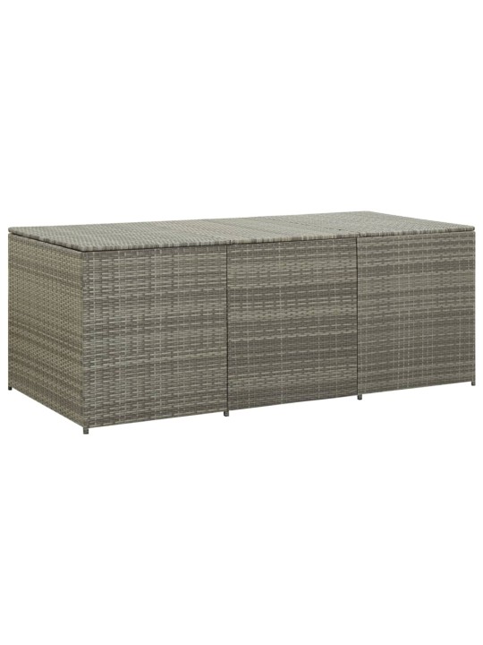 Zahradní úložný box polyratan 180 x 90 x 70 cm šedý