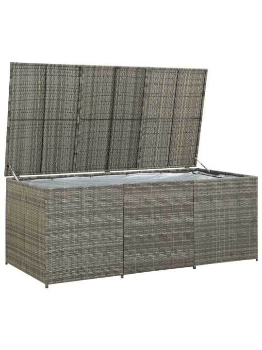 Zahradní úložný box polyratan 180 x 90 x 70 cm šedý