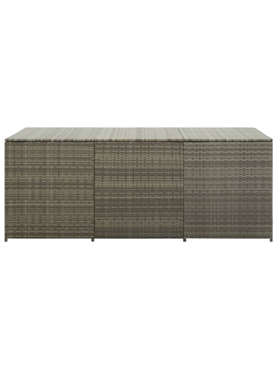 Zahradní úložný box polyratan 180 x 90 x 70 cm šedý