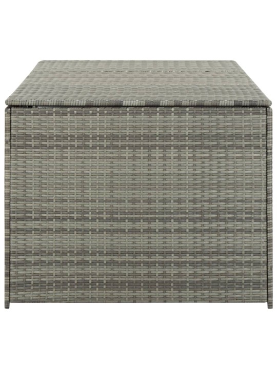 Zahradní úložný box polyratan 180 x 90 x 70 cm šedý