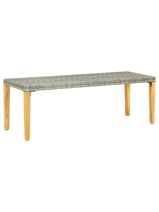 Zahradní lavice 80 cm polyratan šedá