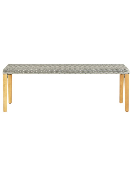 Zahradní lavice 80 cm polyratan šedá