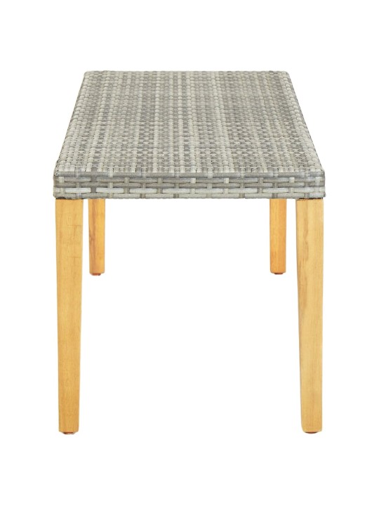 Zahradní lavice 80 cm polyratan šedá