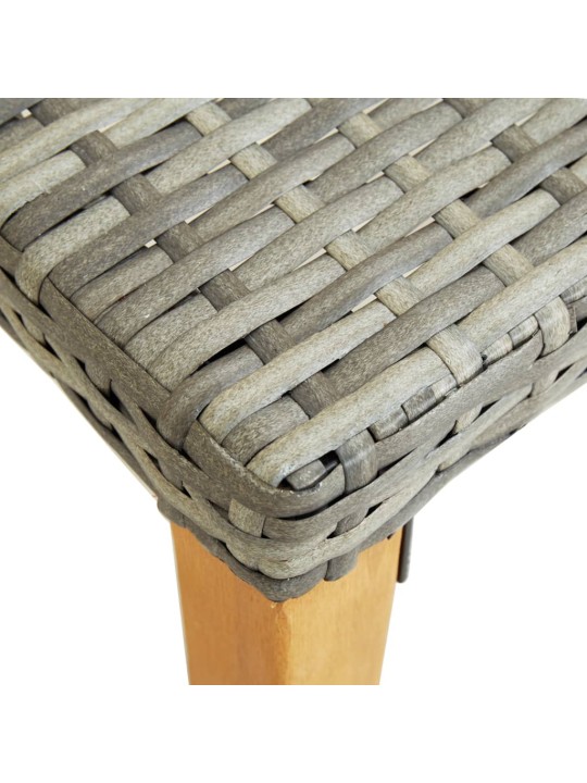 Zahradní lavice 80 cm polyratan šedá