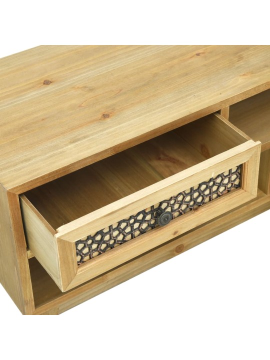 TV stolek vyřezávaný hnědý 120 x 30 x 42 cm dřevo