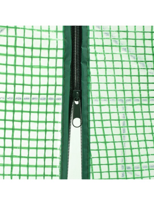 Skleník s 12 policemi ocel 143 x 214 x 196 cm