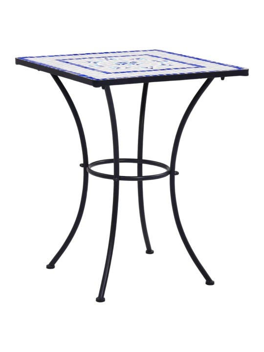 Mozaikový bistro stolek modrobílý 60 cm keramika