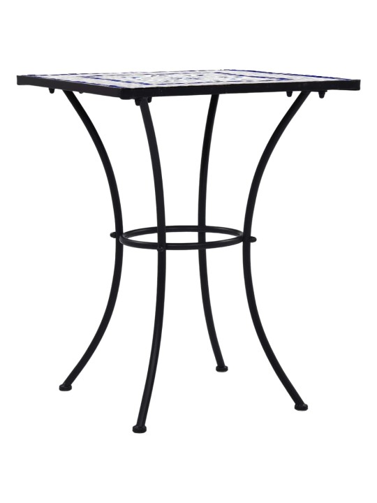Mozaikový bistro stolek modrobílý 60 cm keramika