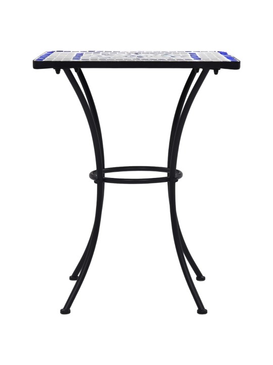 Mozaikový bistro stolek modrobílý 60 cm keramika