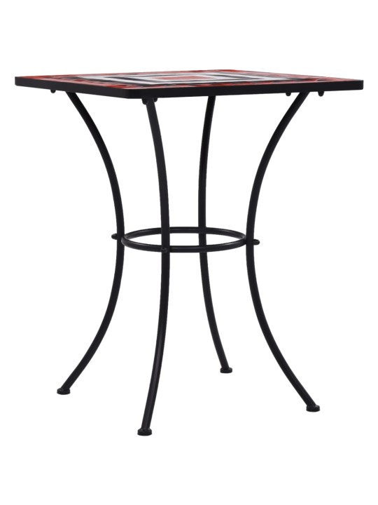 Mozaikový bistro stolek terakotovo-bílý 60 cm keramika