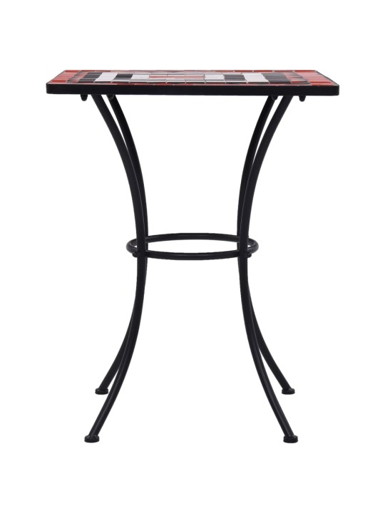 Mozaikový bistro stolek terakotovo-bílý 60 cm keramika