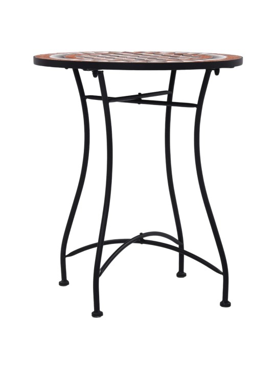 Mozaikový bistro stolek hnědý 60 cm keramika