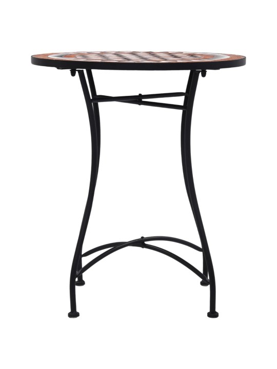Mozaikový bistro stolek hnědý 60 cm keramika
