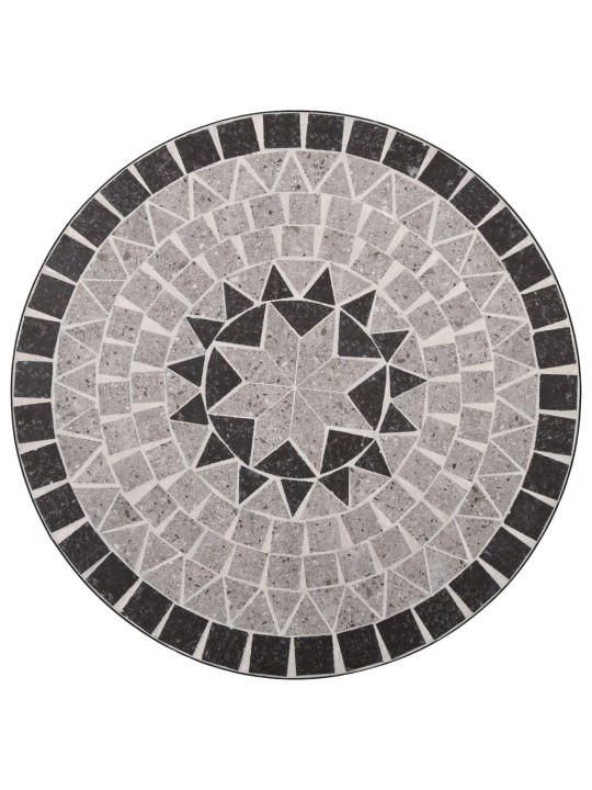Mozaikový bistro stolek šedý 60 cm keramika