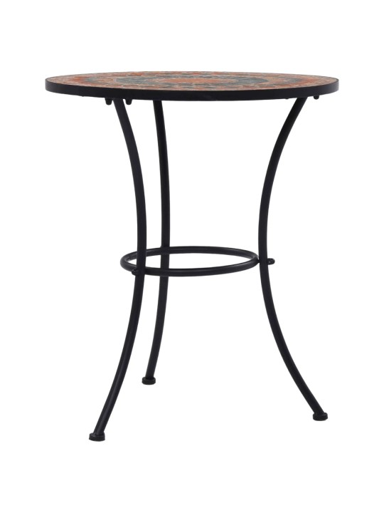 Mozaikový bistro stolek oranžovo-šedý 60 cm keramika