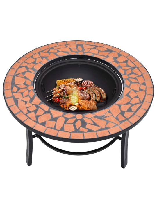 Mozaikové ohniště terakota 68 cm keramika